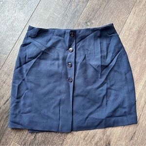 Lauren Ralph Lauren size 4 navy blue wool blend skirt lined